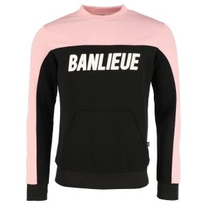 Banlieue 3d sweater zwart roze