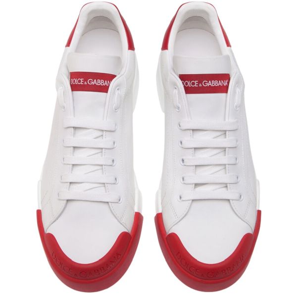 Dolce & Gabbana Portofino Sneaker Wit rood