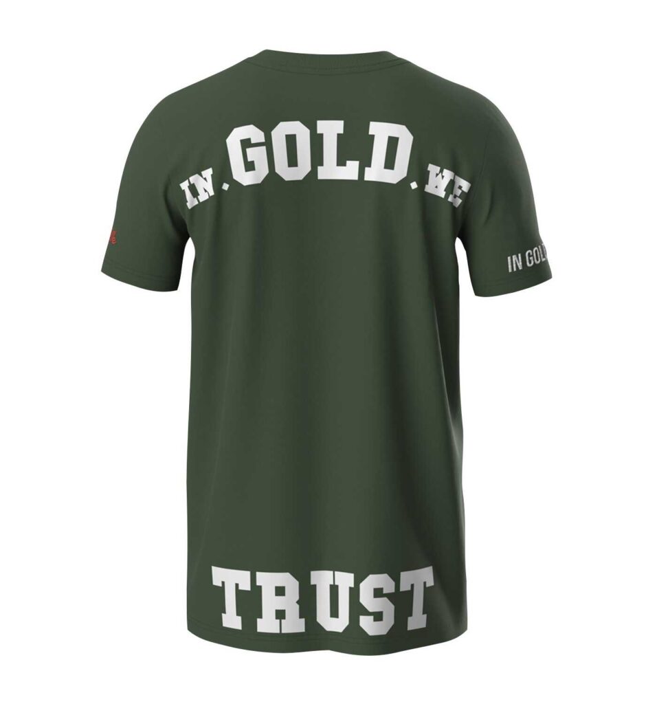In Gold We Trust Pusha T-shirt Donker Groen IGWTT-050