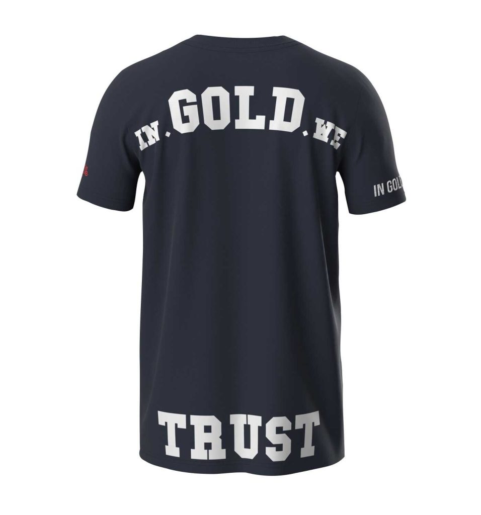 In Gold We Trust Pusha T-shirt Navy IGWTT-050