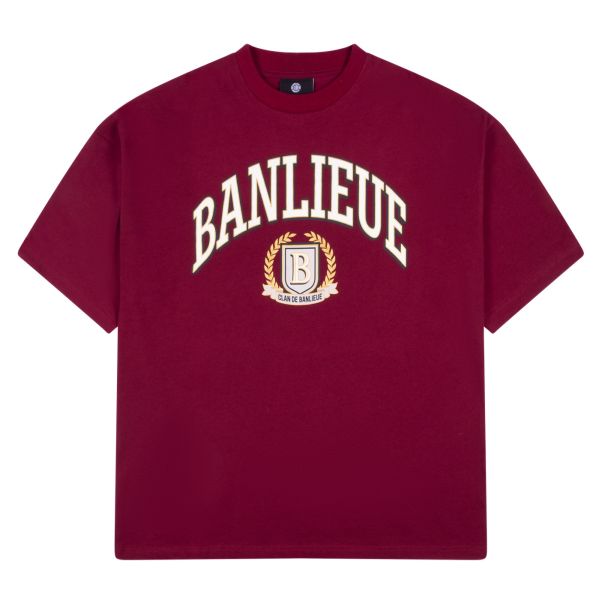 Banlieue Crest T-shirt Bordeaux