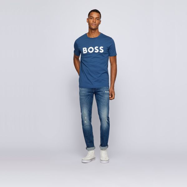 Boss Thinking T-shirt Blauw