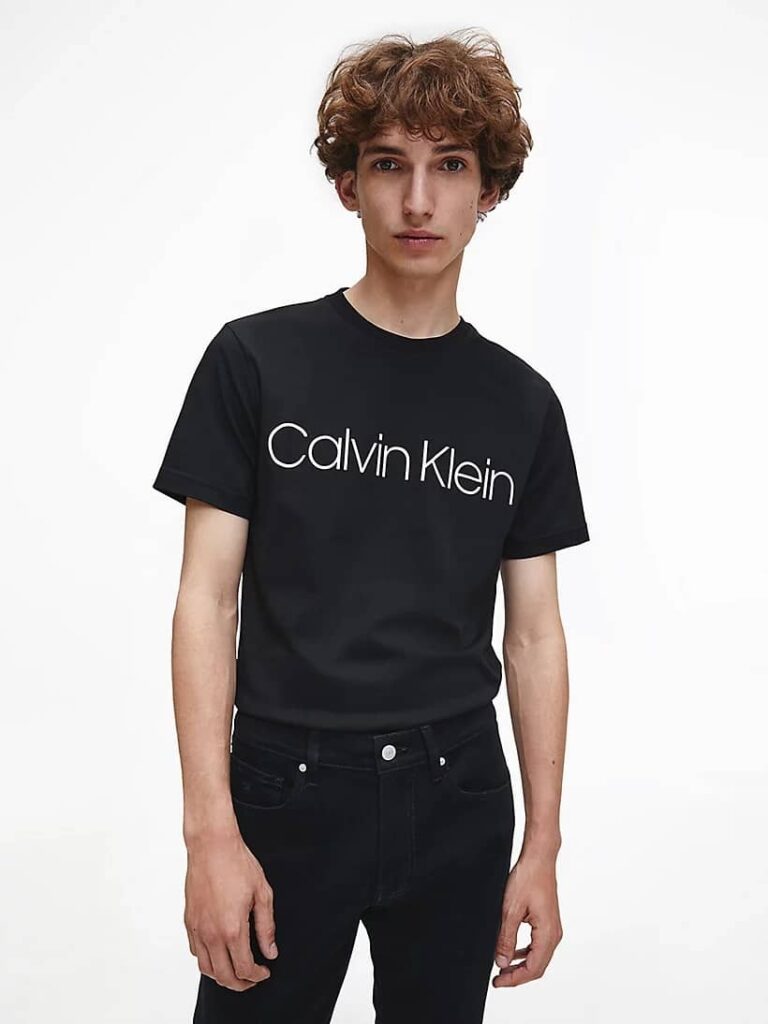 calvin klein front logo t-shirt zwart 2 K10K104063