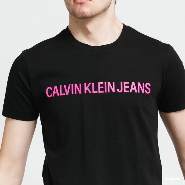 Calvin Klein Slim Logo T-shirt Zwart