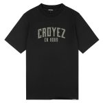 Croyez Gothic Print T-shirt Zwart