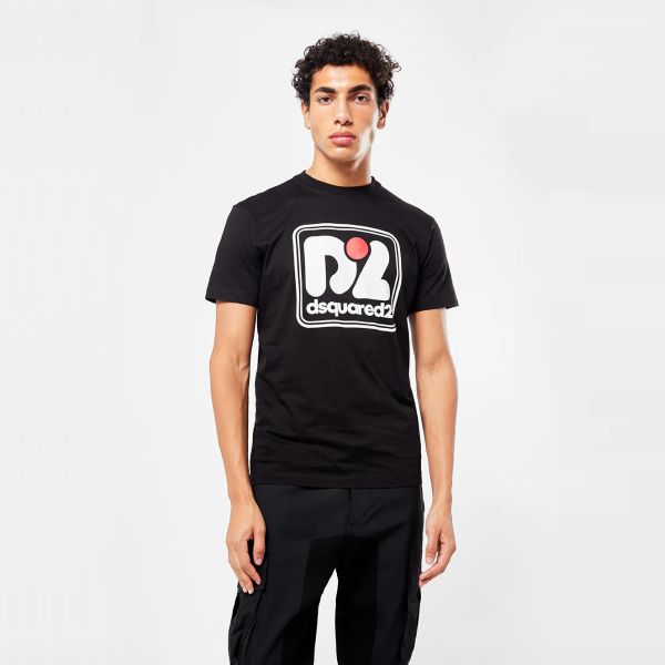 Dsquared2 D2 T-shirt Zwart