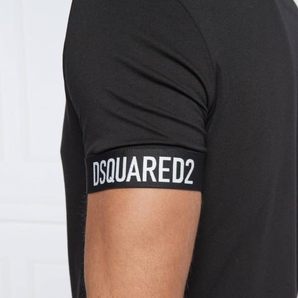 Dsquared2 V-Hals Basic T-shirt Zwart