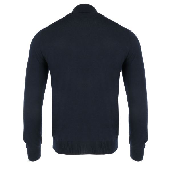 gran sasso knitwear half zip sweater navy