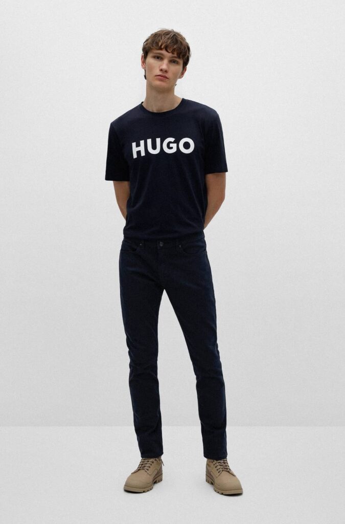 Hugo Dulivio T-shirt Donker Blauw
