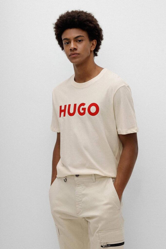 Hugo Dulivio T-shirt Zand