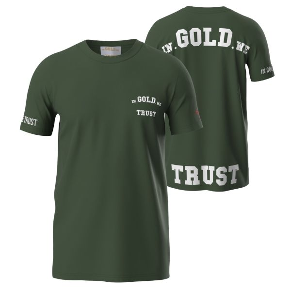In Gold We Trust The Pusha T-shirt Donker Groen