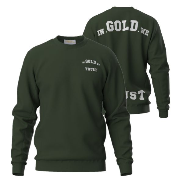 In Gold We Trust The Slim 2.0 Sweater Donker Groen