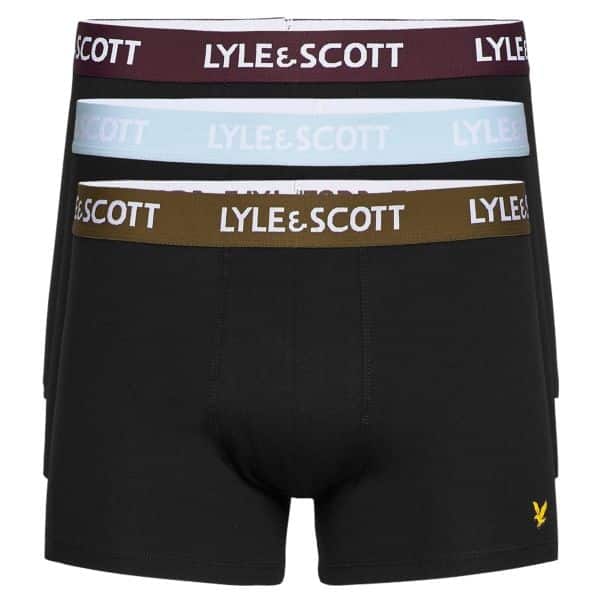 lyle & scott boxer 3-pack zwart mulit2