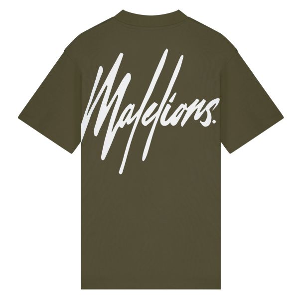 Malelions Oversized Signature T-shirt Donker Groen