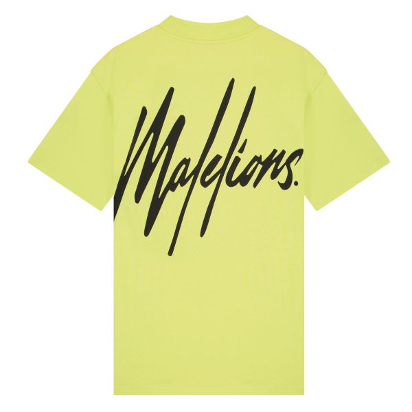Malelions Oversized Signature T-shirt Licht Groen