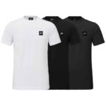 Malelions Patch 3-Pack T-shirt Zwart/Wit/Navy