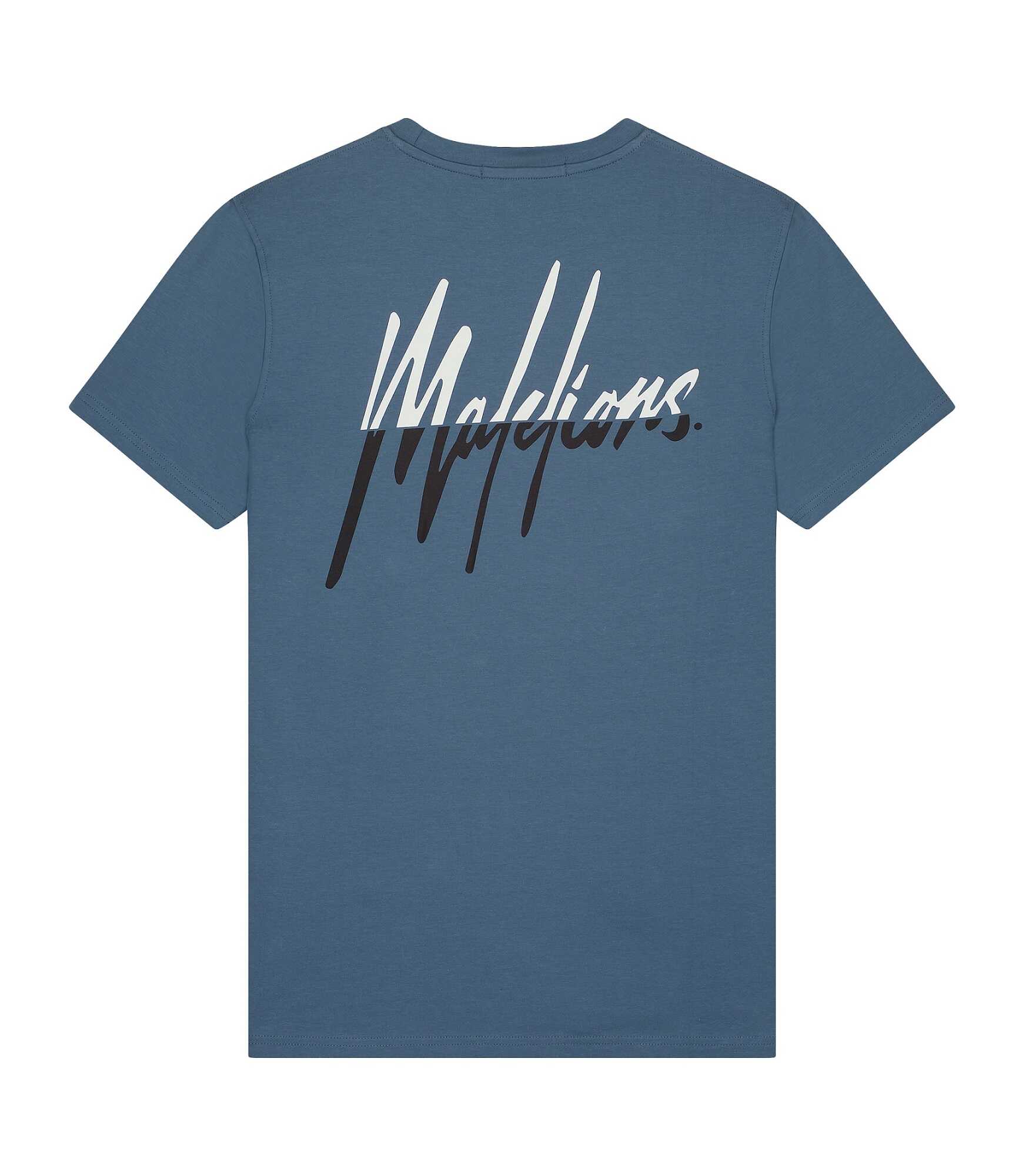 Malelions Split T-shirt Blauw