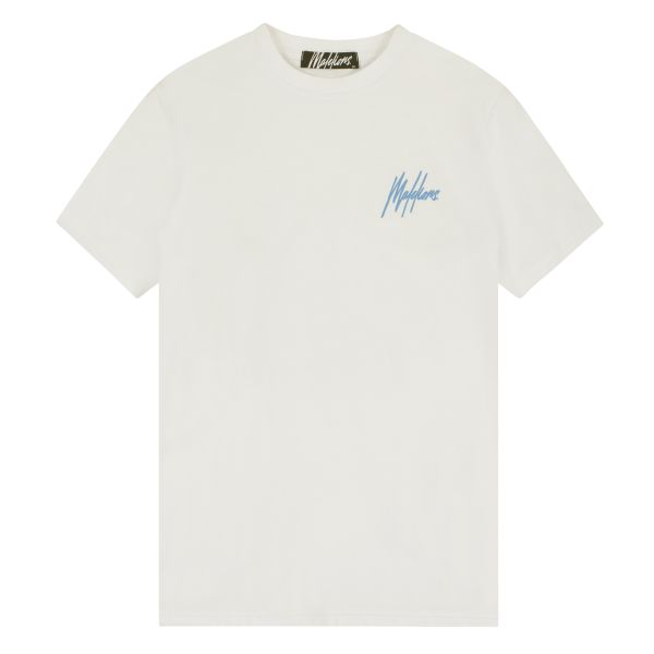 Malelions Wave Graphic T-shirt Off White