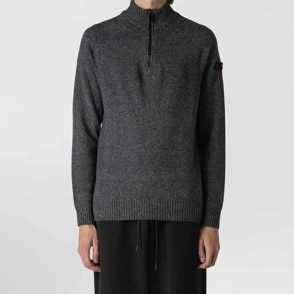 Peuterey Braille Zipped Sweater Antraciet