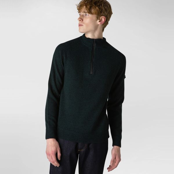 Peuterey Braille Zipped Sweater Donker Groen