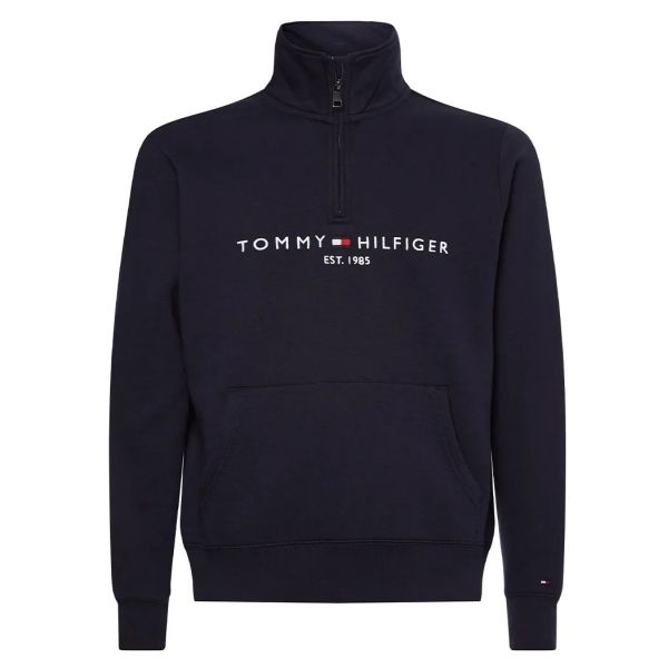 Tommy Hilfiger Logo Mockneck Sweater Navy