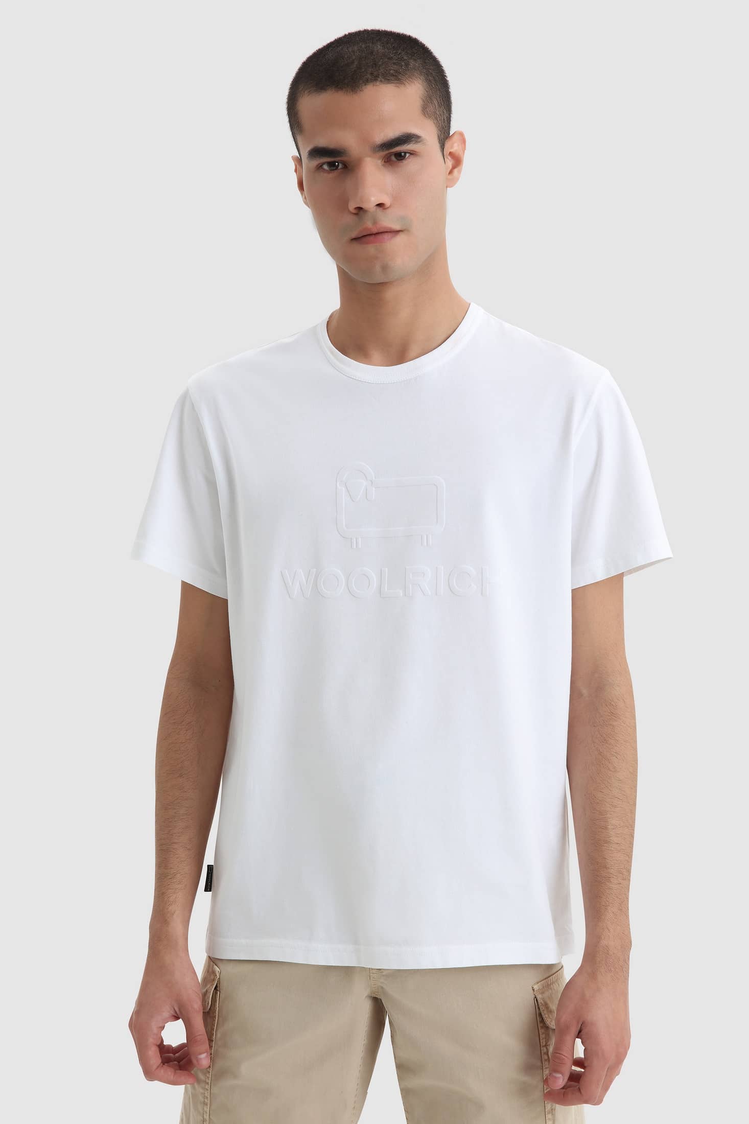 Woolrich Marco Logo T-shirt Wit