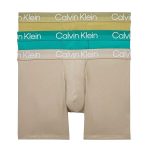 Calvin Klein Boxer Brief 3-Pack Beige/Turquoise/Groen