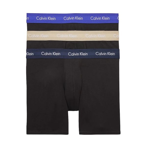 Calvin Klein Boxer Brief 3-Pack Navy/Beige/Blauw