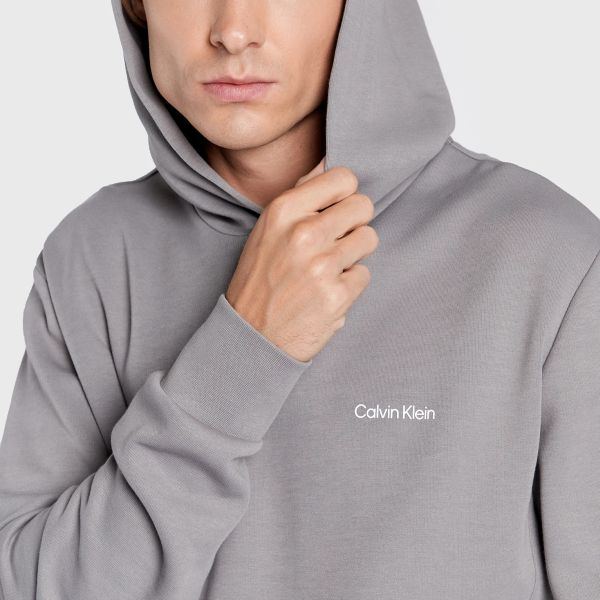 Calvin Klein Micro Logo Hoodie Grijs
