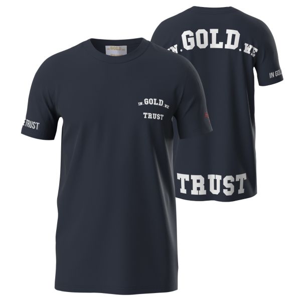 In Gold We Trust The Pusha T-shirt Navy