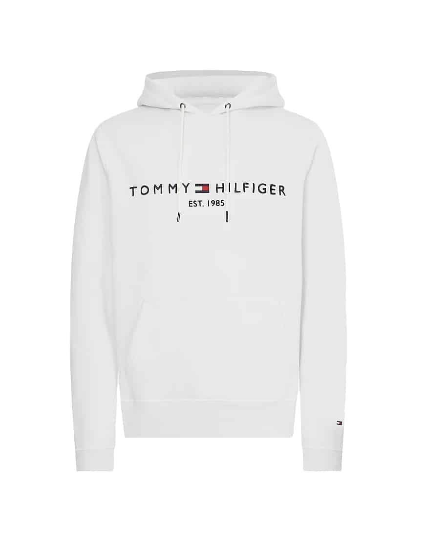 tommy hilfiger logo hoodie wit