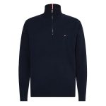 Tommy Hilfiger Zip Mock Sweater Navy