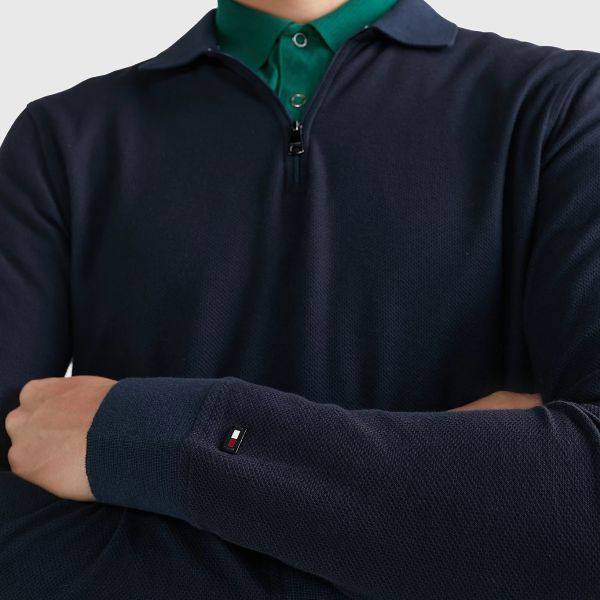 Tommy Hilfiger Zipped Polo Navy