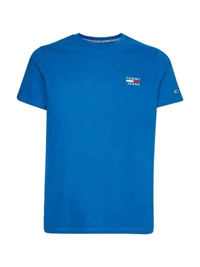 tommy jeans logo chest t-shirt blauw