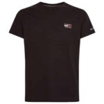 tommy jeans logo chest t-shirt zwart