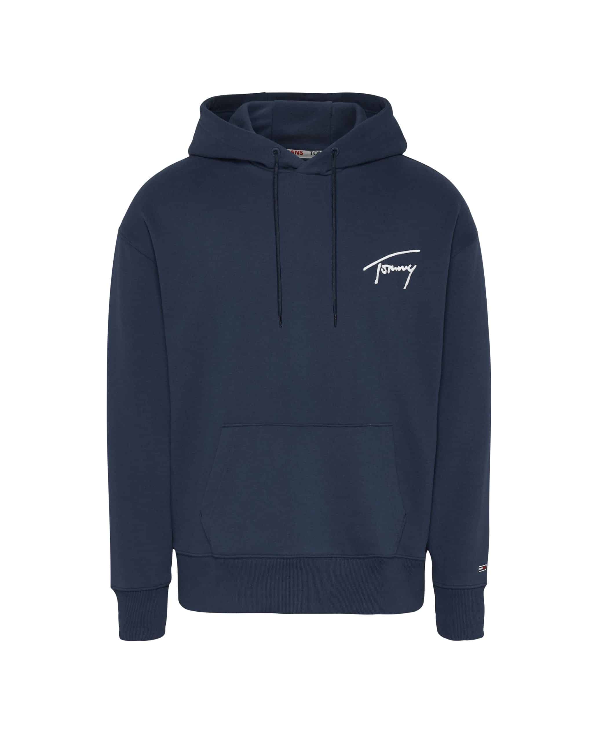 tommy hilfiger signature hoodie navy