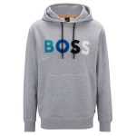 Boss Colour Logo Hoodie Grijs