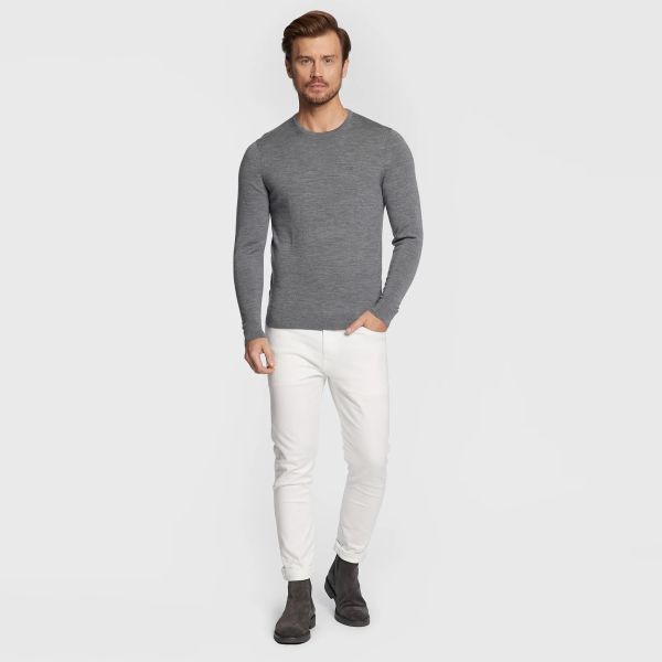 Calvin Klein Superior Merino Sweater Grijs