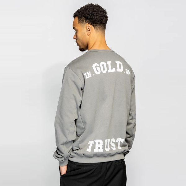 In Gold We Trust The Slim 2.0 Sweater Antraciet