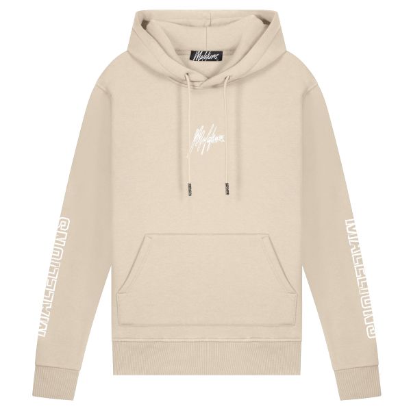 Malelions Stained Hoodie Beige
