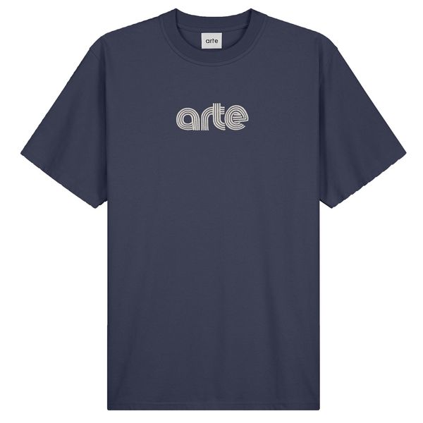 Arte 3D Front Bauhaus Logo T-Shirt Navy