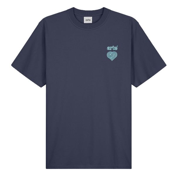 arte antwerp taut embroi logo t-shirt navy