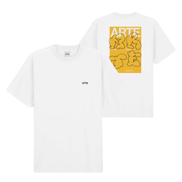 Arte Turner Back Yellow Tag T-shirt Wit