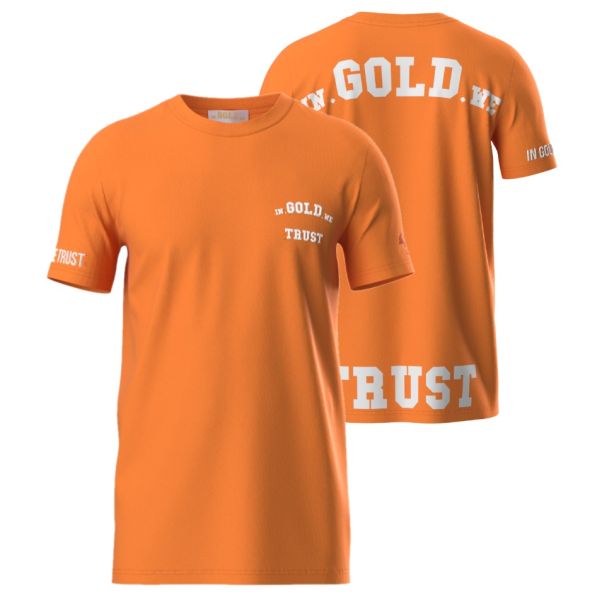 In Gold We Trust The Pusha T-shirt Oranje