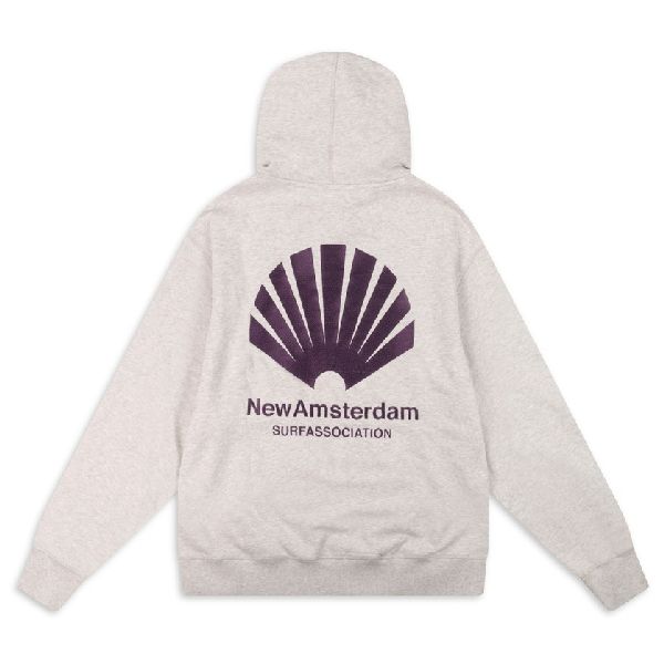 new amsterdam surf association logo hoodie grijs