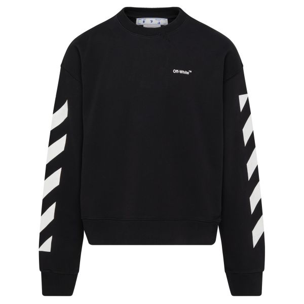Off White Diagonal Helvetica Over Sweater Zwart