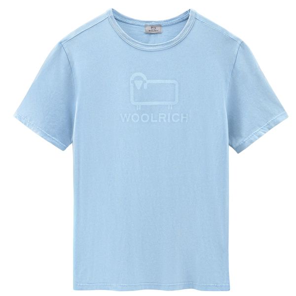 woolrich macro logo t-shirt licht blauw0