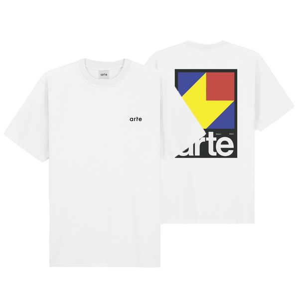 arte antwerp taut back Y print t-shirt wit