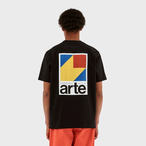 arte antwerp taut back Y print t-shirt zwart