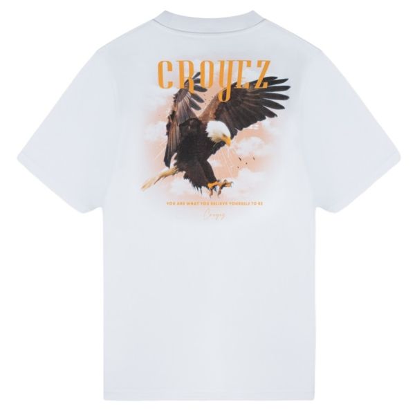 croyez eagle t-shirt wit oranje